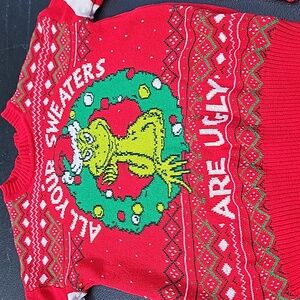 Dr. Suess XS Christmas Sweater. Red